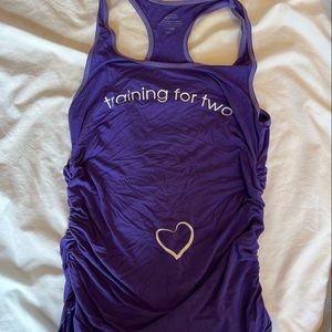 For Two Fitness maternity workout tank top, size L
